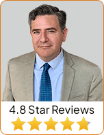 Image of Attorney Daivd. H.Lund and 4.8-star reviews under his picture - Lund Law Carolina