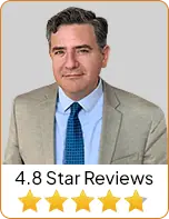 Image of Attorney Daivd. H.Lund and 4.8-star reviews under his picture - Lund Law Carolina